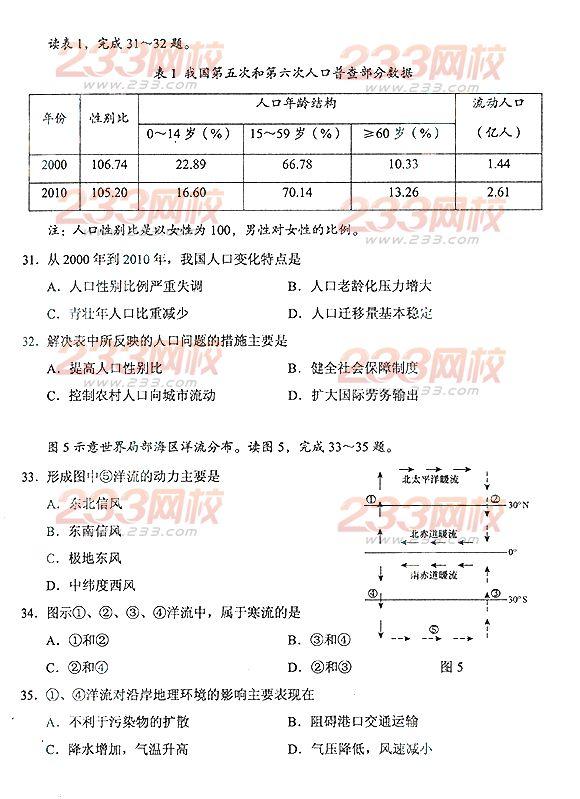 2013年成考高起点历史地理真题及答案（完整版）